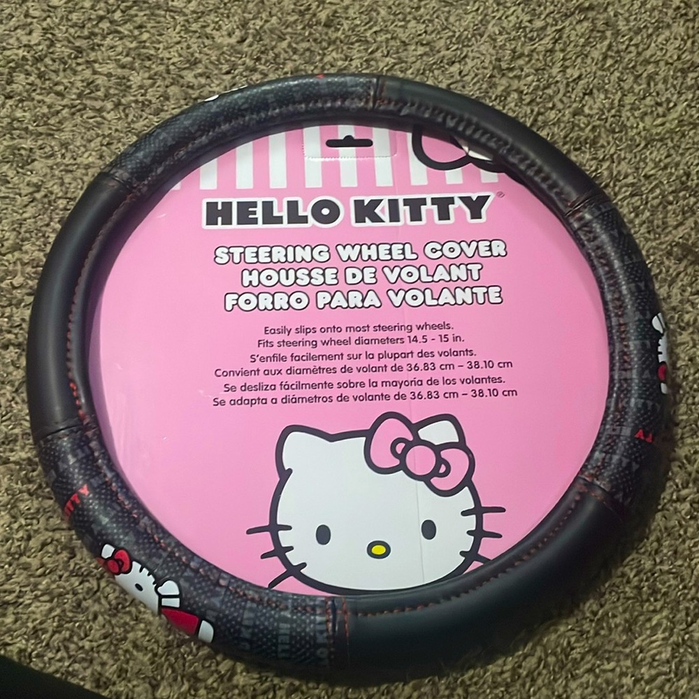 Hello kitty steering wheel cover